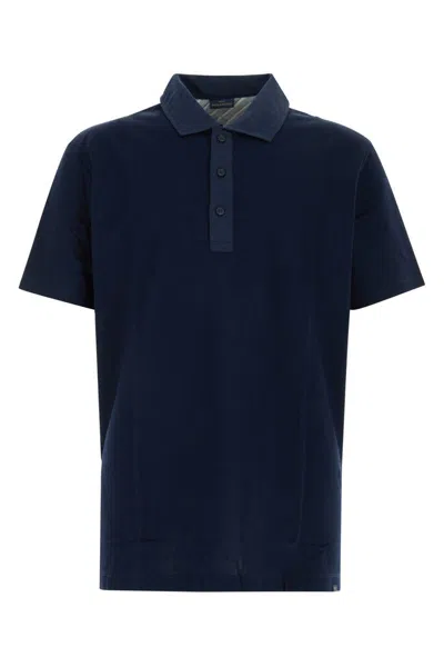 Paul & Shark Navy Blue Short Sleeve Solid Polo In Blue