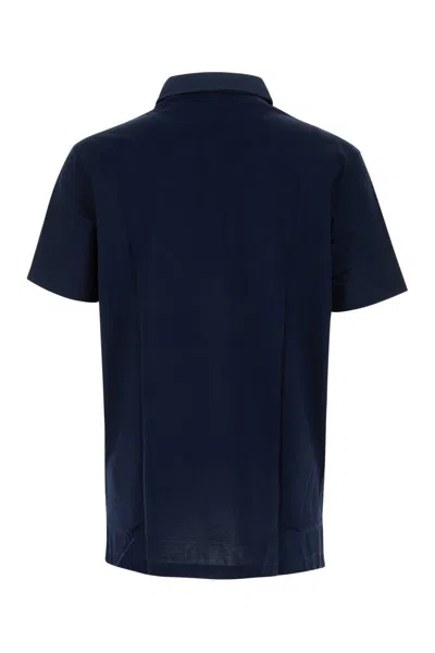 Paul & Shark Navy Blue Short Sleeve Solid Polo In Blue