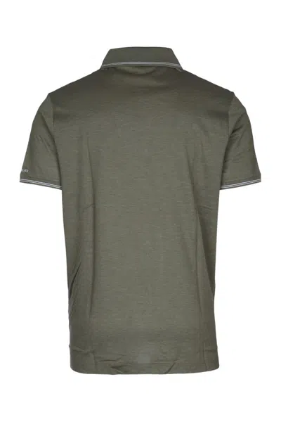 Paul & Shark Green Short Sleeves Logo Polo In Green