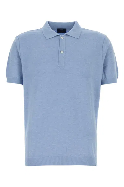 Paul & Shark Logo-embroidered Flax Polo Shirt In Blue