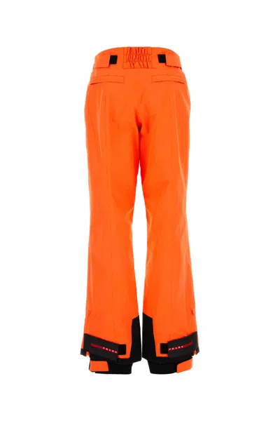 Prada Pantalone Da Snowboard In Gore-tex® Arancione Fluo Donna In Orange