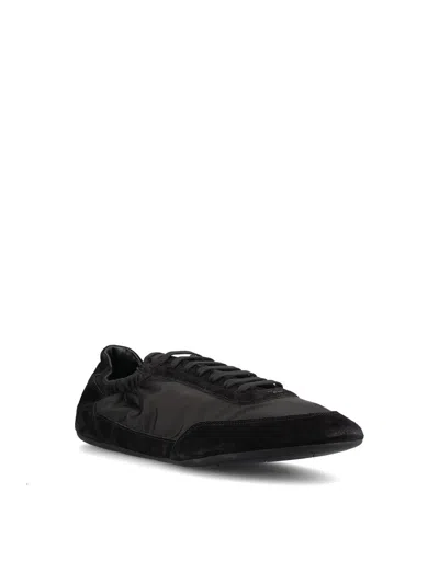 Prada Collapse Re-nylon And Suede Sneaker Men In Black