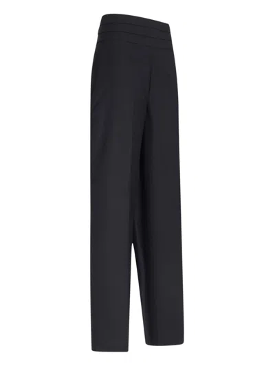 Rohe Róhe Black Acetate Blend Trousers In Black