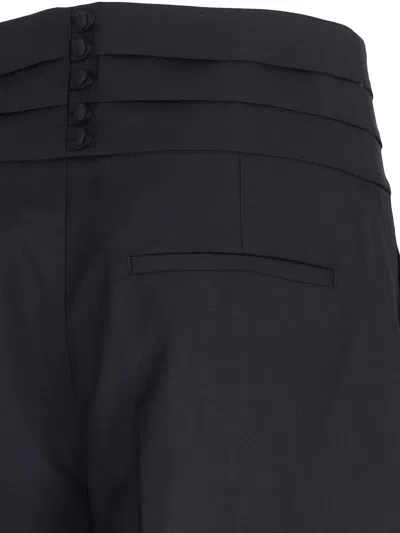Rohe Róhe Black Acetate Blend Trousers In Black