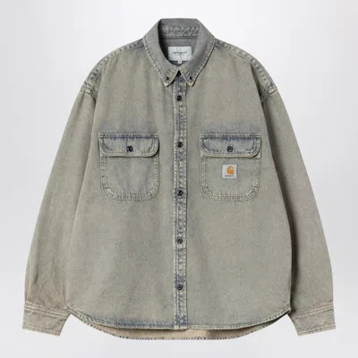 Carhartt Oversized Shirt Crafted From Sandblasted Cotton Denim In Blue