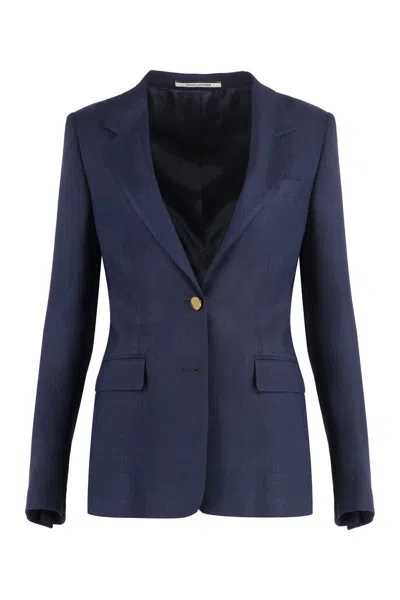 Tagliatore Tory Burch Single Button Blazer Jacket In Blue