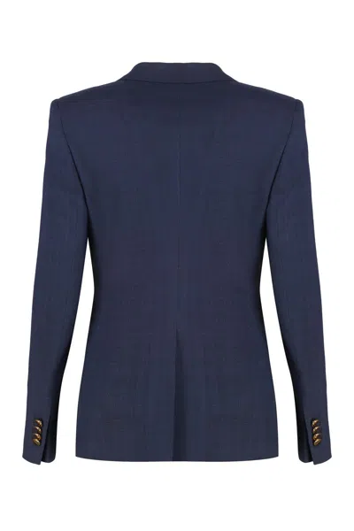 Tagliatore Tory Burch Single Button Blazer Jacket In Blue