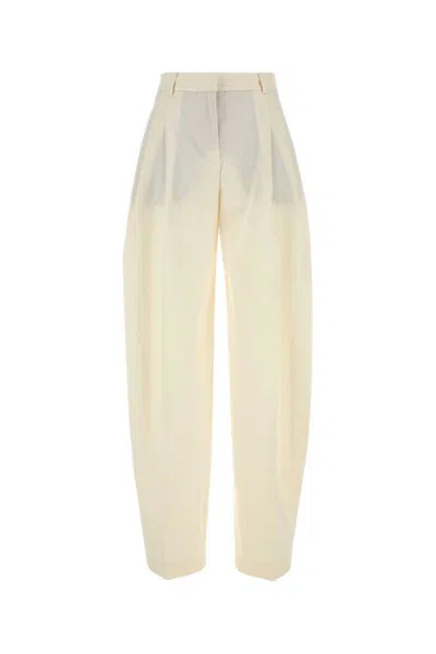 The Andamane Gabardine Trousers With Back Pockets And Pleated Design