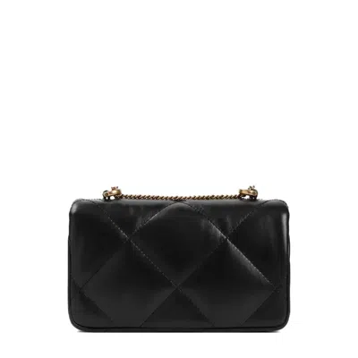 Tory Burch Kira Diamond Quilt Mini Flap Bag In Black