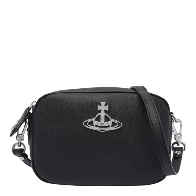 Vivienne Westwood Anna Crossbody Bag In Synthetic Leather In Black