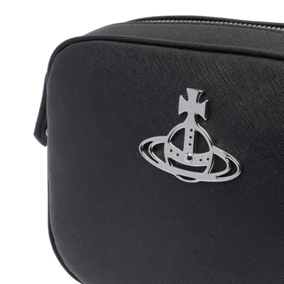 Vivienne Westwood Anna Crossbody Bag In Synthetic Leather In Black