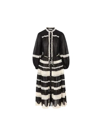 Zimmermann Rhiannon Billow Maxi Dress In Black