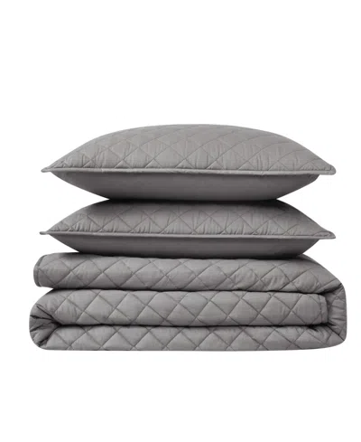 Cannon Oversized Cotton Percale 3-pc. Quilt Set, Full/queen