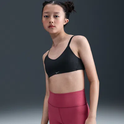 Nike Women's Alate Girls' Sports Bra In Black