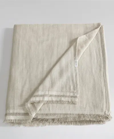 Calvin Klein Fine Weave Throw, 70" X 60" In Multi