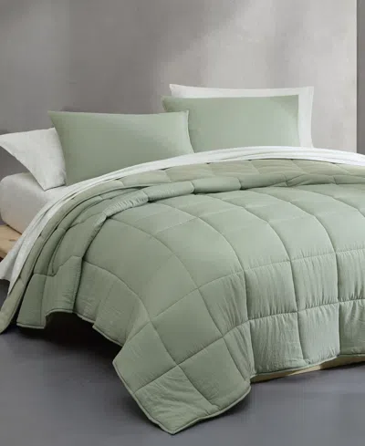 Calvin Klein Washed Solid Reversible Plush 7-pc. Comforter Set, Queen