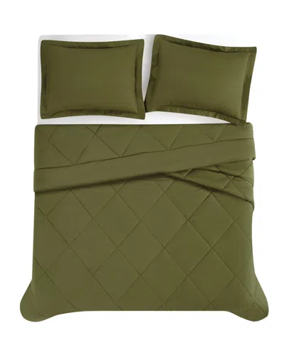 Cannon Oversized Cotton Percale 3-pc. Comforter Set, Full/queen