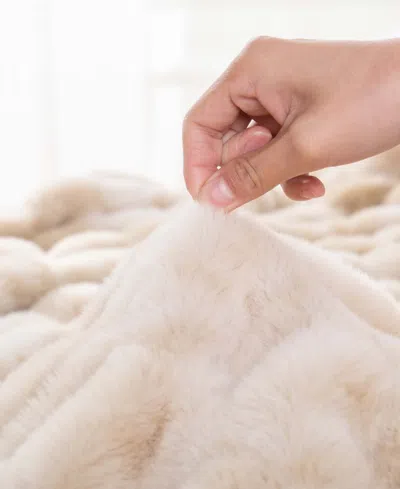 Battilo Luxurious Reversible Rabbit Faux Fur Throw, 60" X 80"