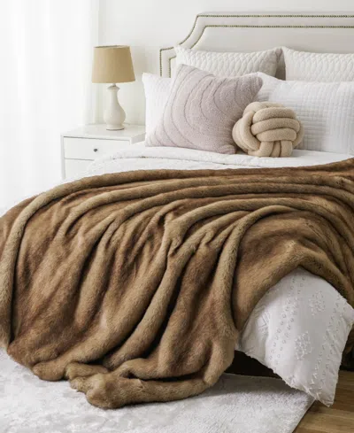 Battilo Luxury Tipped Faux Fur Throw, 50" X 60"