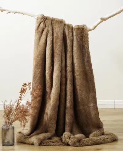 Battilo Luxury Tipped Faux Fur Throw, 50" X 60"