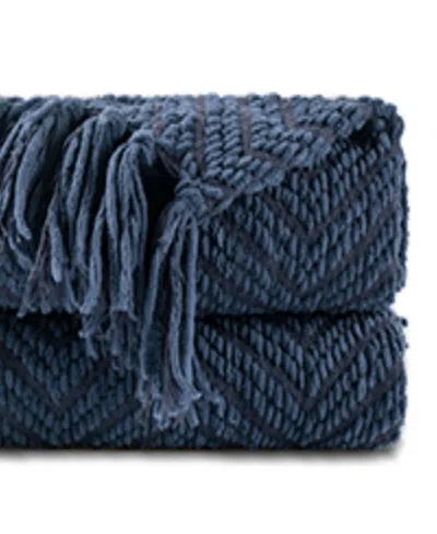 Battilo Herringbone Chenille Knit Throw, 60"x 80"