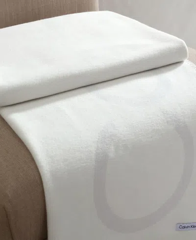 Calvin Klein Logo Reversible Throw, 50" X 70"