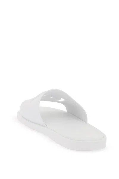 Dolce & Gabbana Dg Rubber Slides Men In White