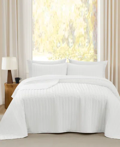 Brooklyn Loom Oversized Cotton Percale 3-pc. Quilt Set, Full/queen