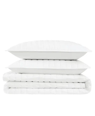 Brooklyn Loom Oversized Cotton Percale 3-pc. Quilt Set, Full/queen