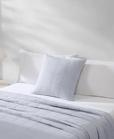 Calvin Klein Cotton Gauze Solid Pillow Cover, 22" X 22"