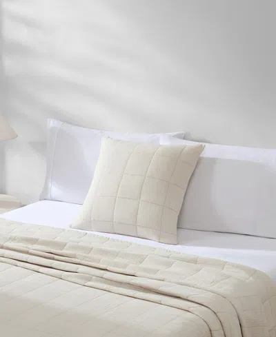 Calvin Klein Cotton Gauze Solid Pillow Cover, 22" X 22"