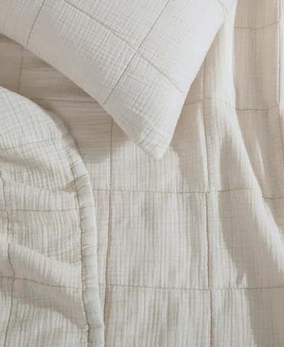 Calvin Klein Cotton Gauze Solid 3-pc. Quilt Set, Queen