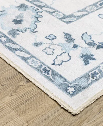 Oriental Weavers Addison Machine Washable Add02 5'x7' Area Rug In Blue