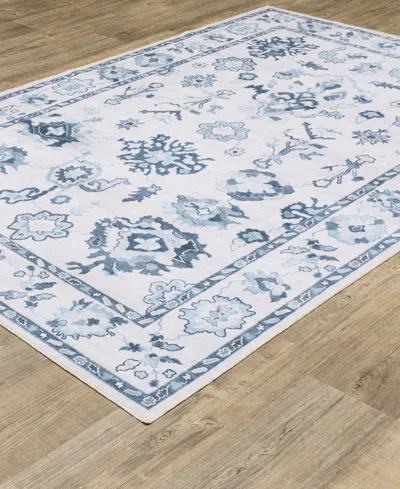 Oriental Weavers Addison Machine Washable Add02 5'x7' Area Rug In Blue