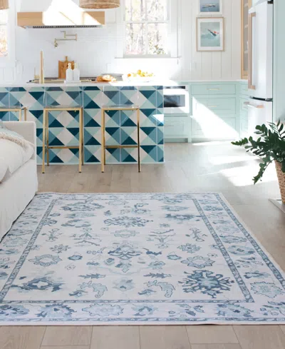 Oriental Weavers Addison Machine Washable Add02 5'x7' Area Rug In Blue