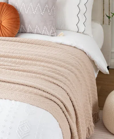 Battilo Herringbone Chenille Knit Throw, 50" X 60"