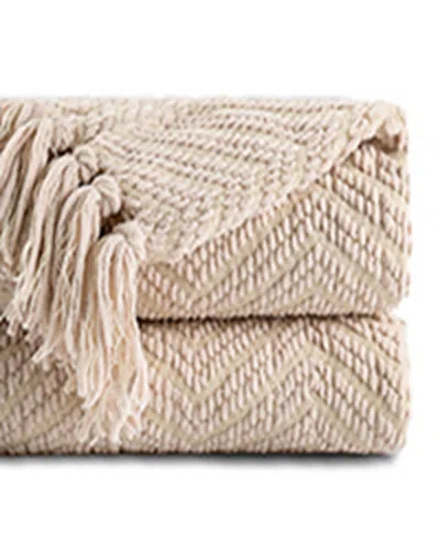 Battilo Herringbone Chenille Knit Throw, 50" X 60"