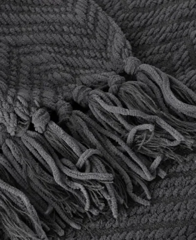 Battilo Herringbone Chenille Knit Throw, 60"x 80"