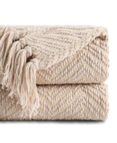 Battilo Herringbone Chenille Knit Throw, 60"x 80"