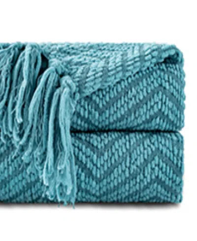Battilo Herringbone Chenille Knit Throw, 50" X 60"