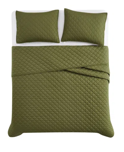 Cannon Oversized Cotton Percale 3-pc. Quilt Set, King