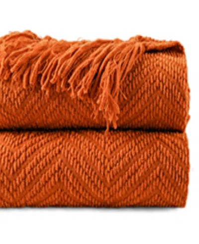 Battilo Herringbone Chenille Knit Throw, 60"x 80"