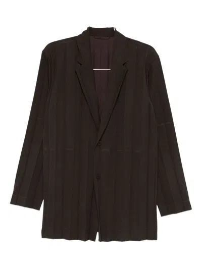 Issey Miyake Pleated Single-breasted Blazer