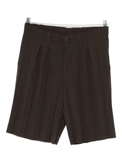 Issey Miyake Pleated Shorts In Black