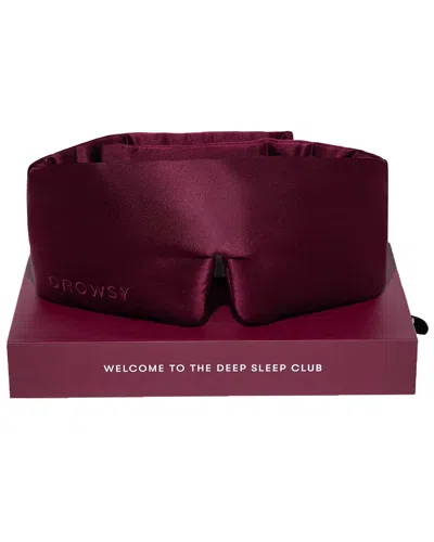 Drowsy 22 Momme Silk Sleep Mask In Red