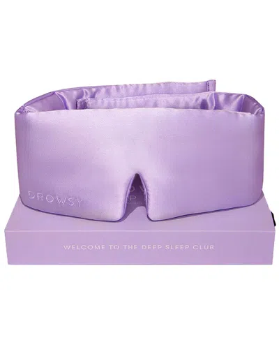 Drowsy 22 Momme Silk Sleep Mask In Purple