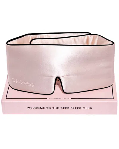 Drowsy 22 Momme Silk Pipe Dreams Sleep Masks In Neutral