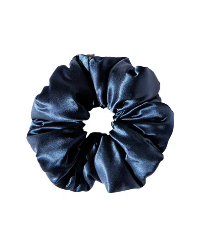 Drowsy 22 Momme Silk Pillow Scrunchie In Blue