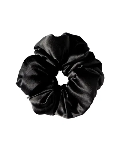 Drowsy 22 Momme Silk Pillow Scrunchie In Black