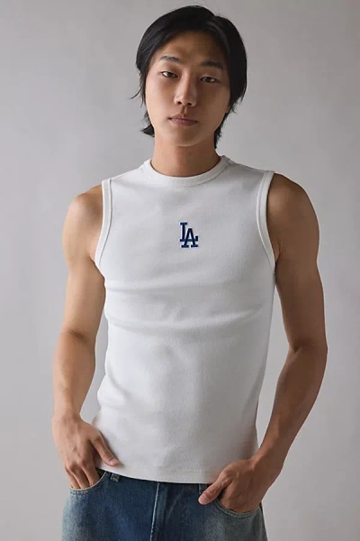 Pro Standard Uo Exclusive Mlb Team Logo Tank Top In Dodgers, Men's At Urban Outfitters In White